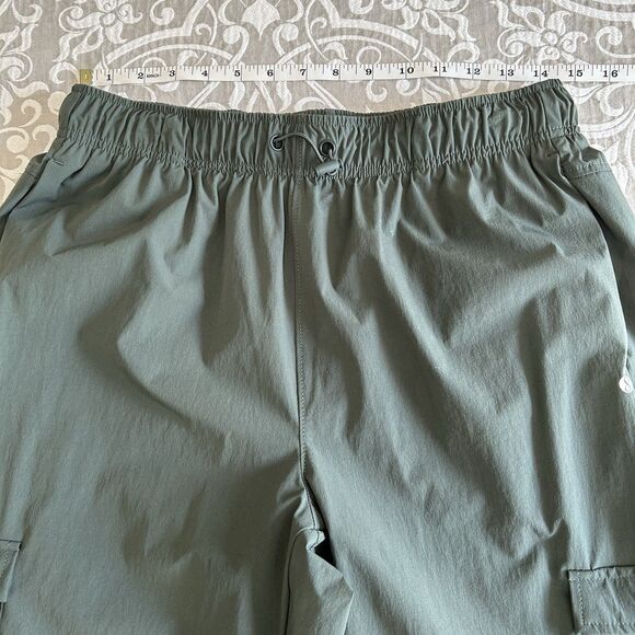 Layer 8 Pants Women L Green/Gray Pullon Qwick dry Pockets Outdoor Athleisure - Picture 4 of 12